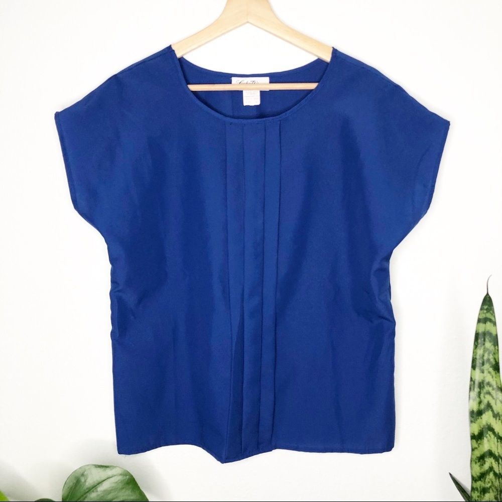 Vintage Royal Blue Boxy Blouse